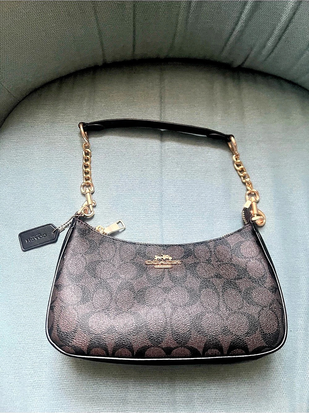 Coach Teri Shoulder Bag in Signature Canvas Brown
